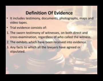 what is admissible evidence in family court