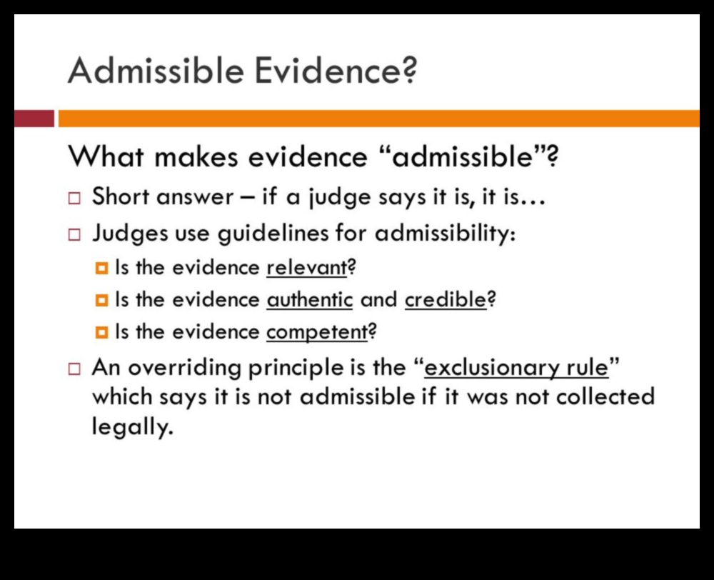 what is admissible evidence