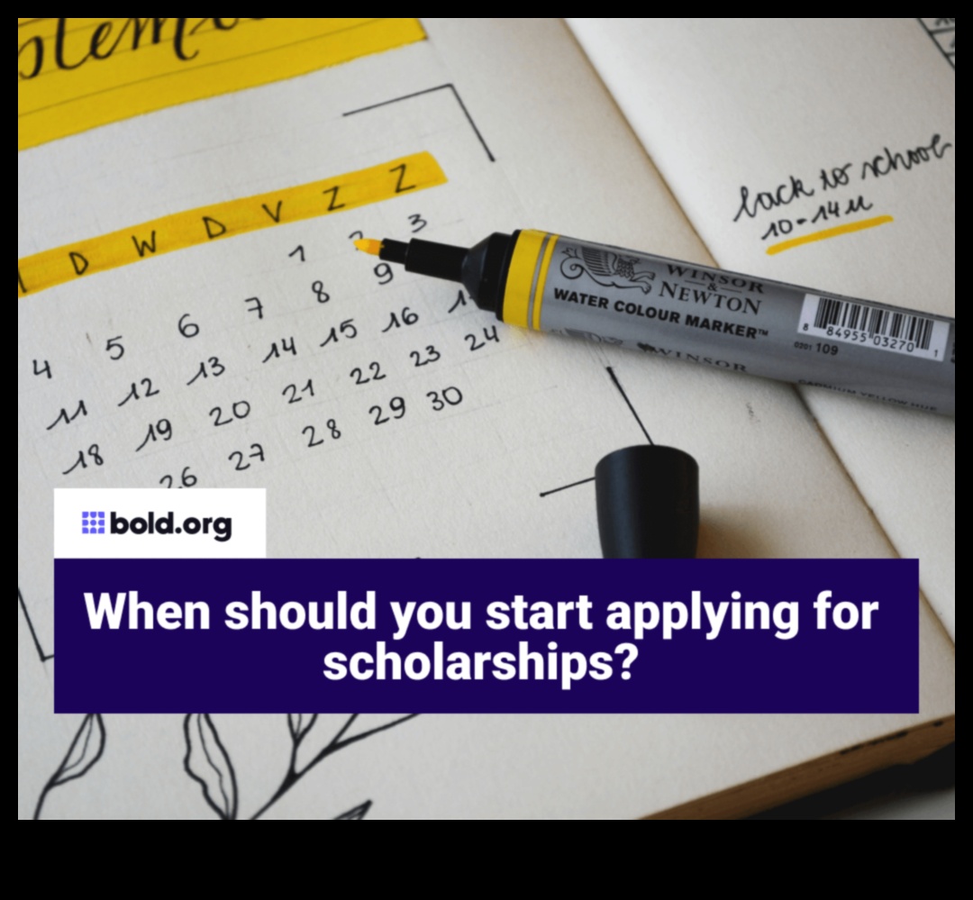 when should you start applying for scholarships